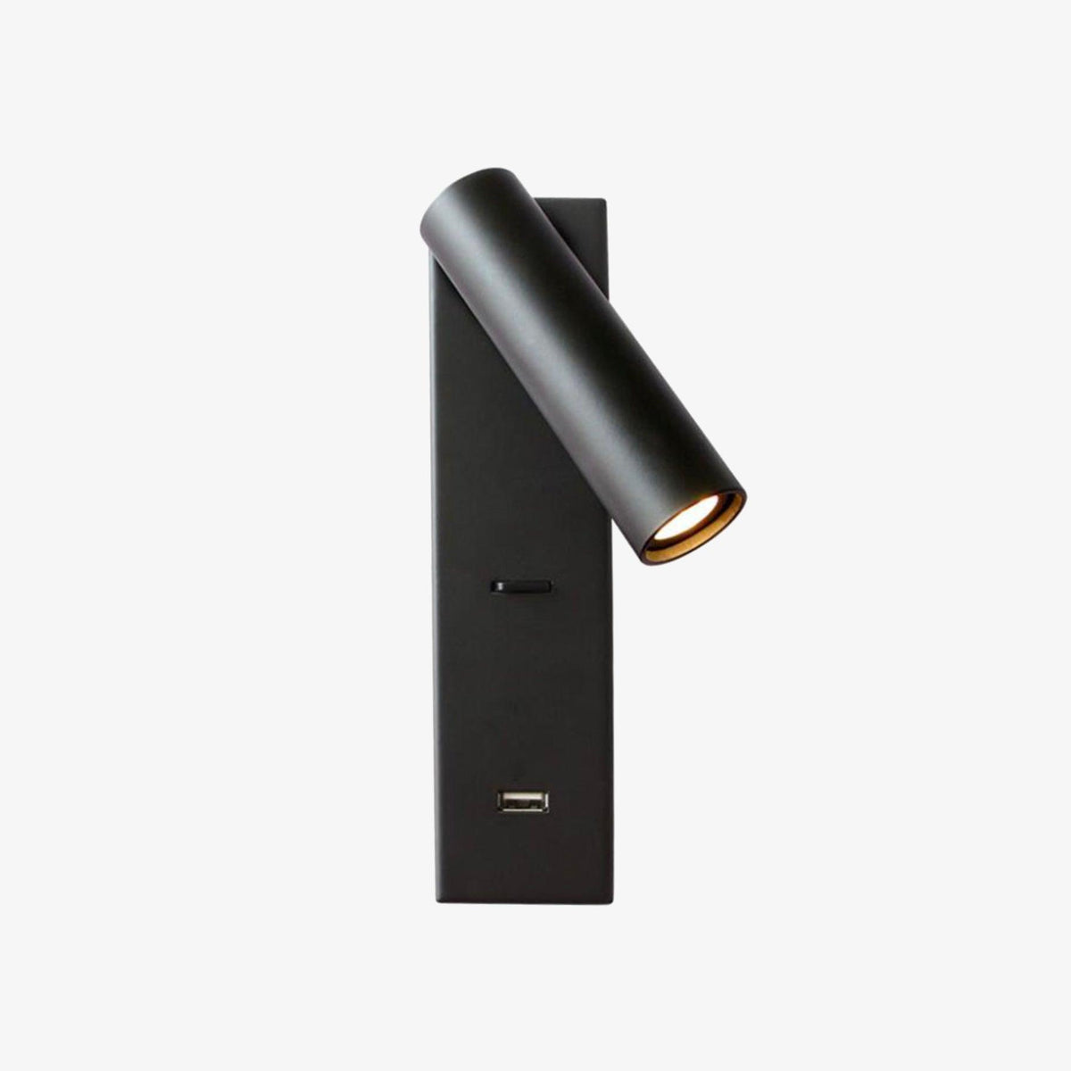 Sothis nútímalegur mínímalískur svartur USB-vegglampi við rúm