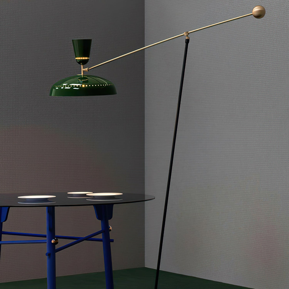 Celeste minimalistisk messinggulvlampe