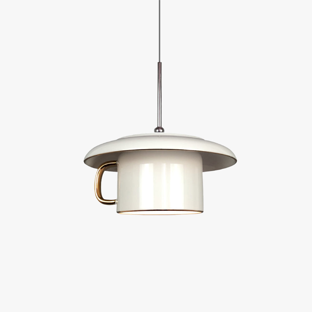 Valentina urban keramisk LED-pendellampa med kopp, vardagsrum