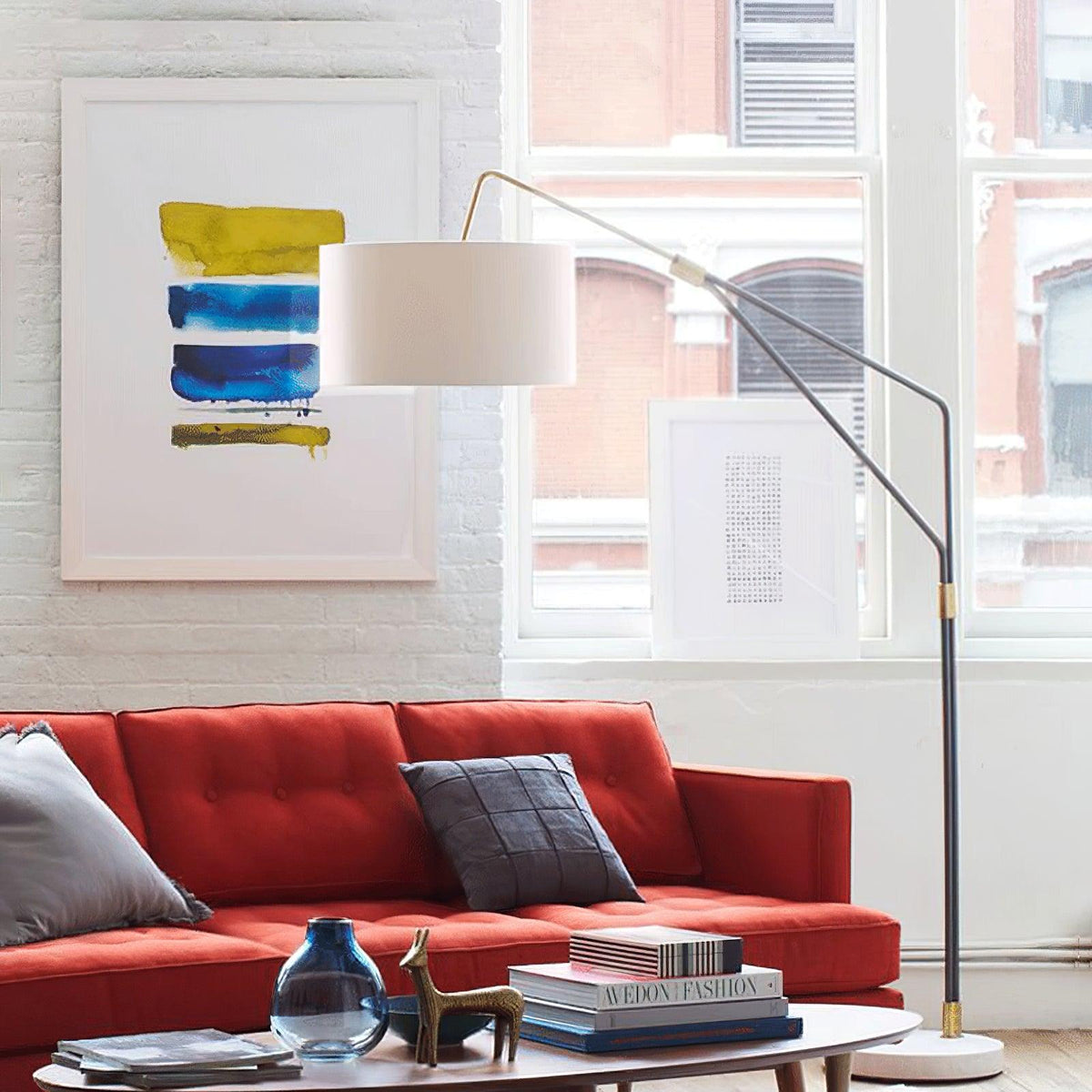 Candeeiro de pé minimalista em mármore Eveny