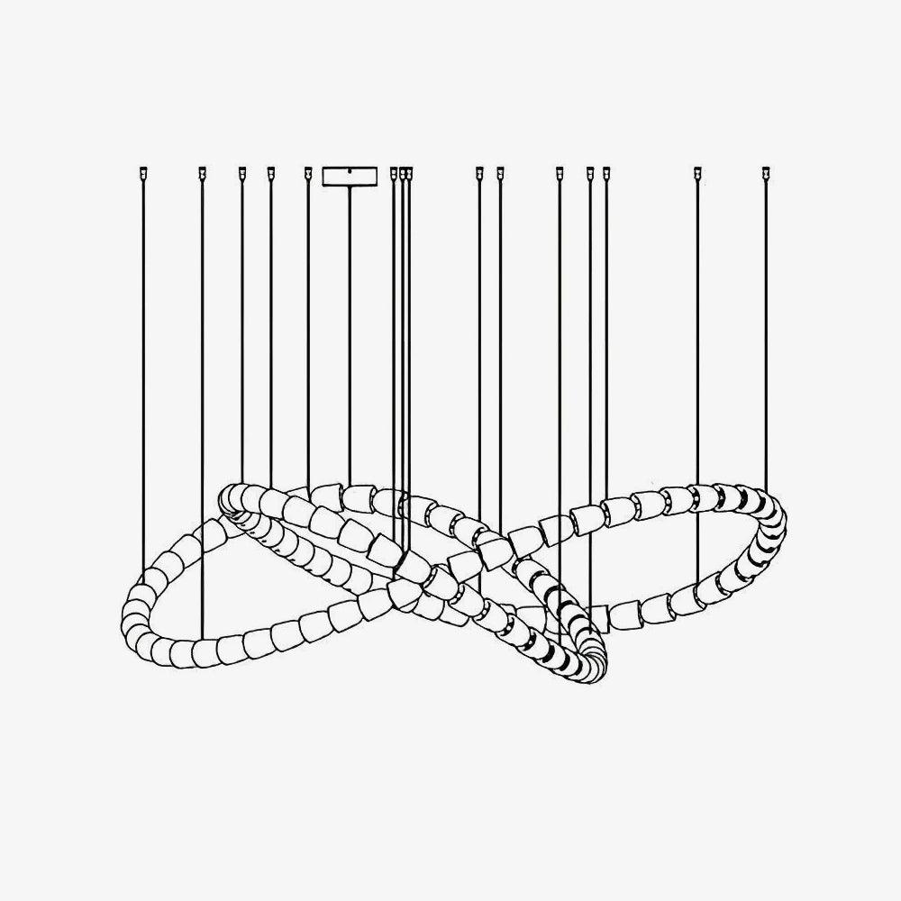 Candeeiro suspenso de cristal luxuoso Nysilisra