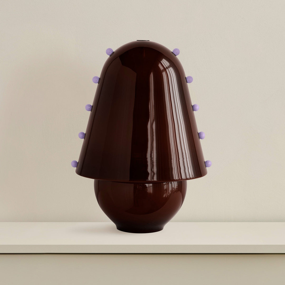 Enzo Candeeiro de mesa contemporâneo em vidro