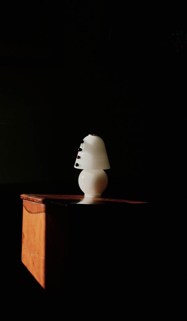 Enzo Candeeiro de mesa contemporâneo em vidro