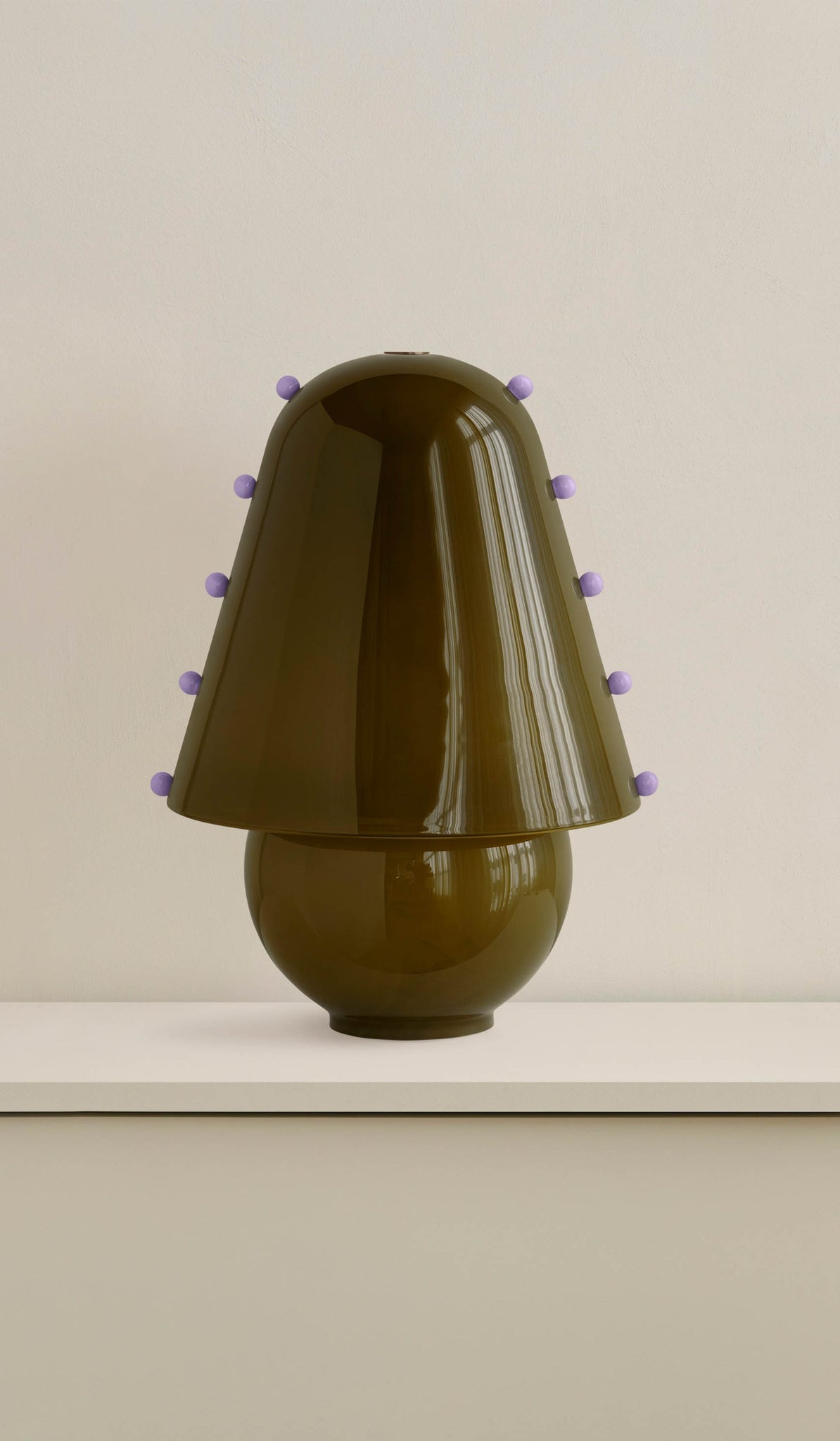 Enzo Candeeiro de mesa contemporâneo em vidro