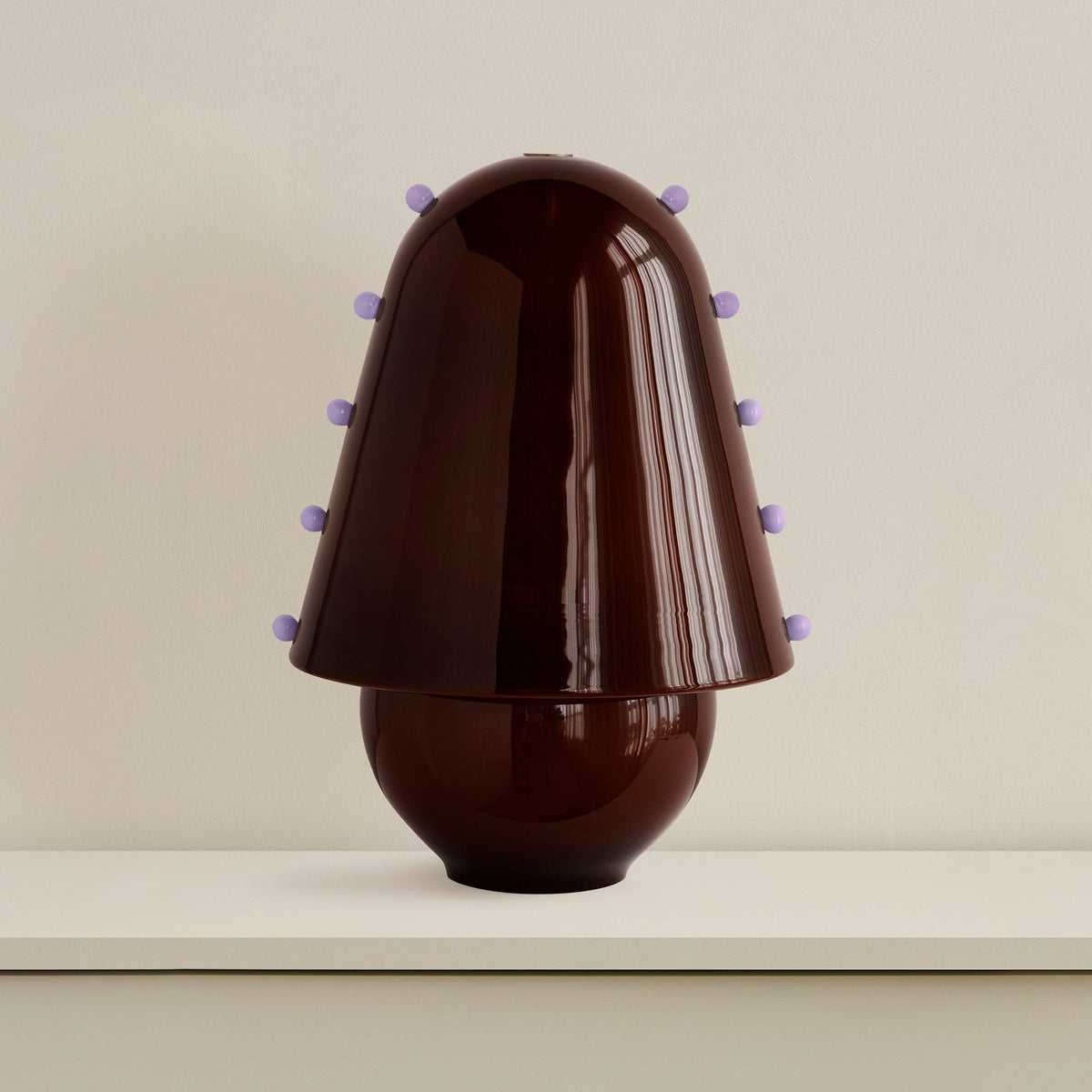 Enzo Candeeiro de mesa contemporâneo em vidro
