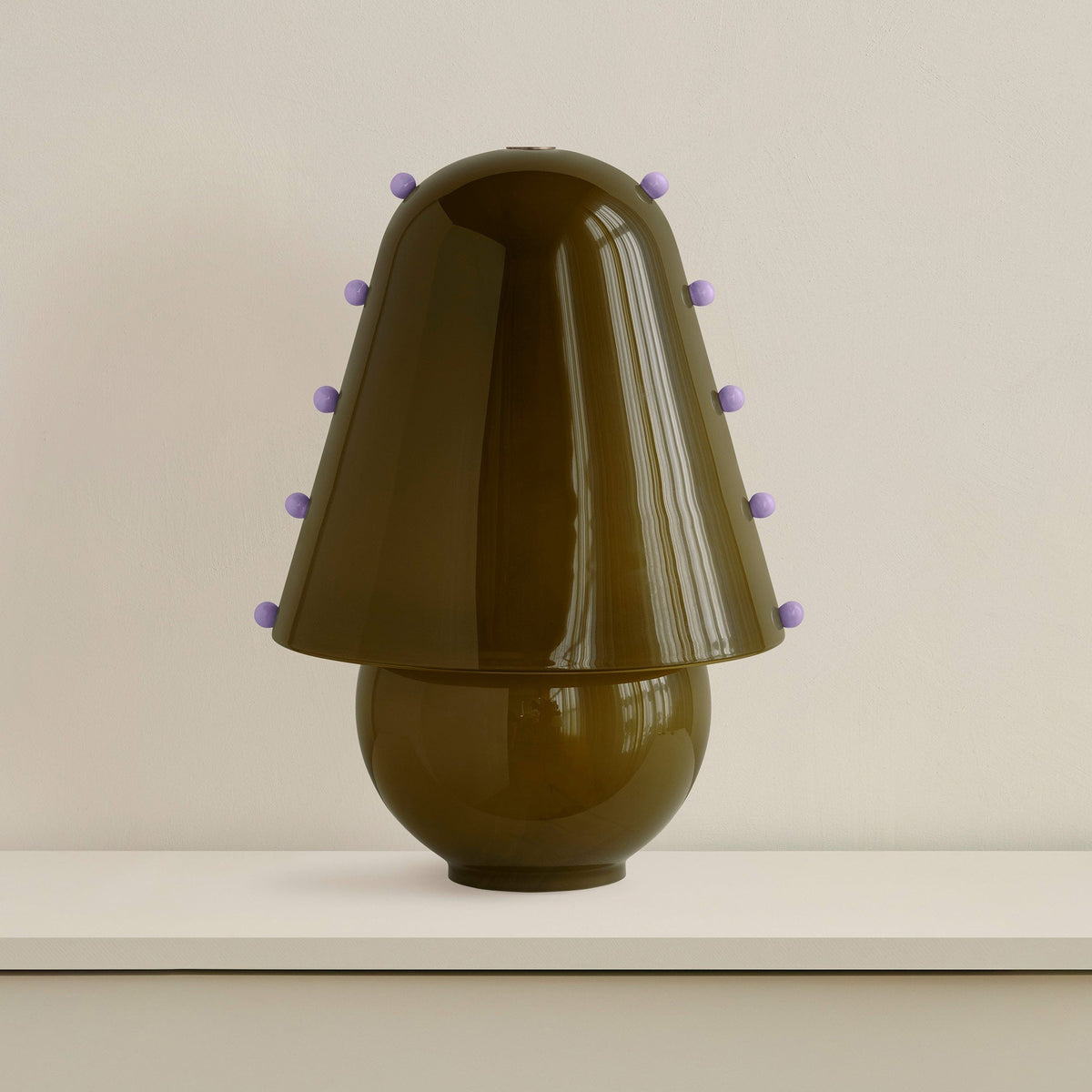 Enzo Candeeiro de mesa contemporâneo em vidro