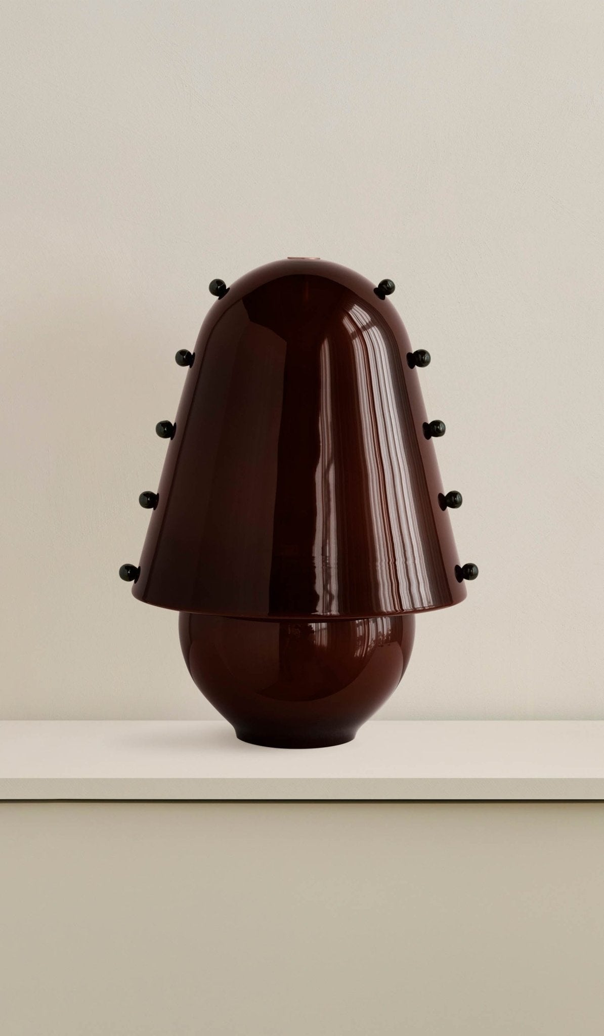 Enzo Candeeiro de mesa contemporâneo em vidro