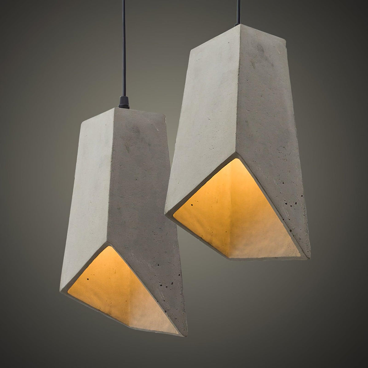 Candeeiro suspenso industrial Geo em cimento