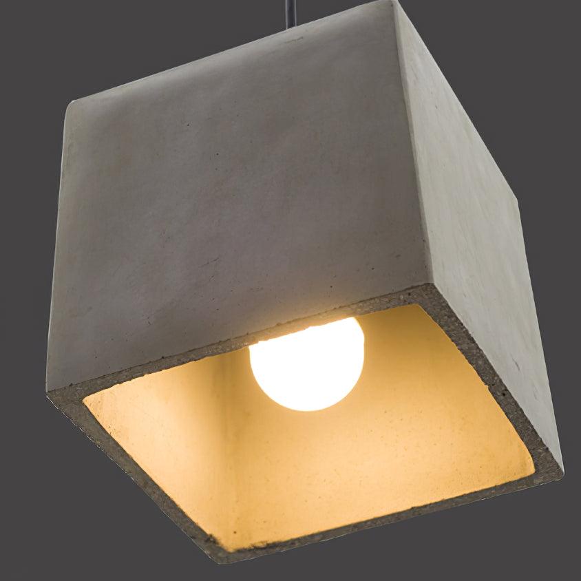 Candeeiro suspenso industrial Geo em cimento