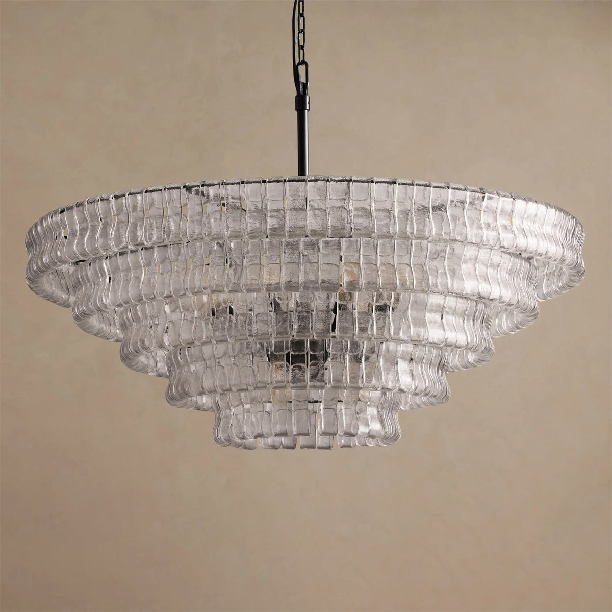 Candeeiro de teto de lustre redondo Venetia
