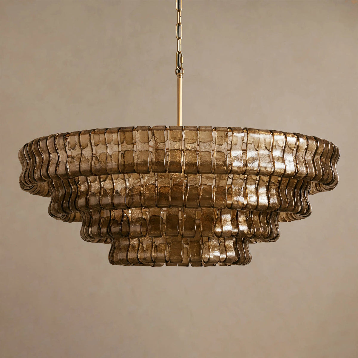 Candeeiro de teto de lustre redondo Venetia