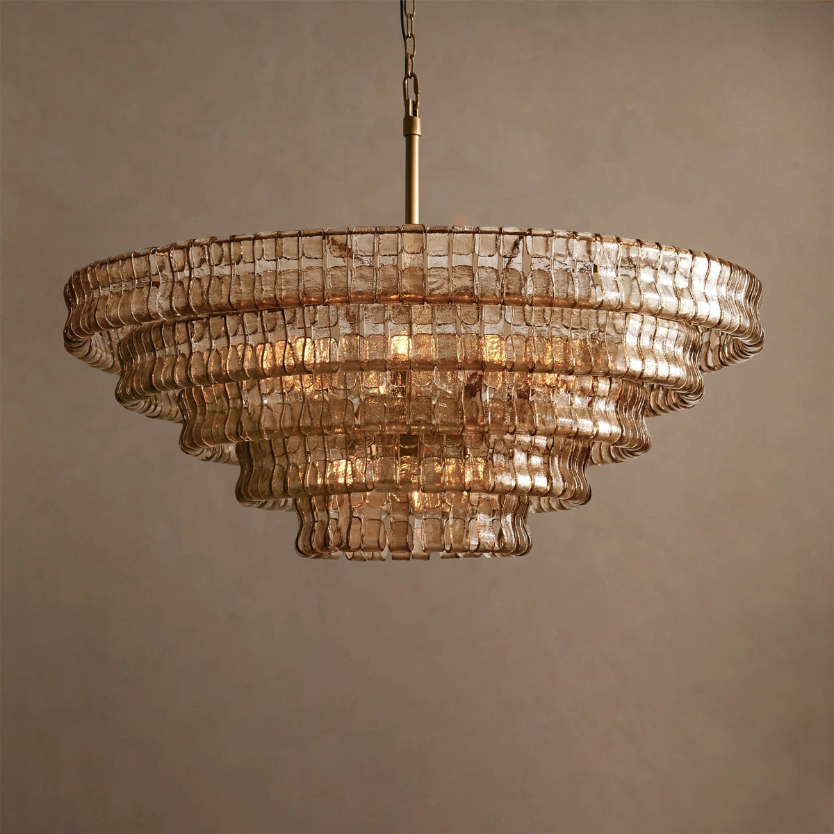 Candeeiro de teto de lustre redondo Venetia