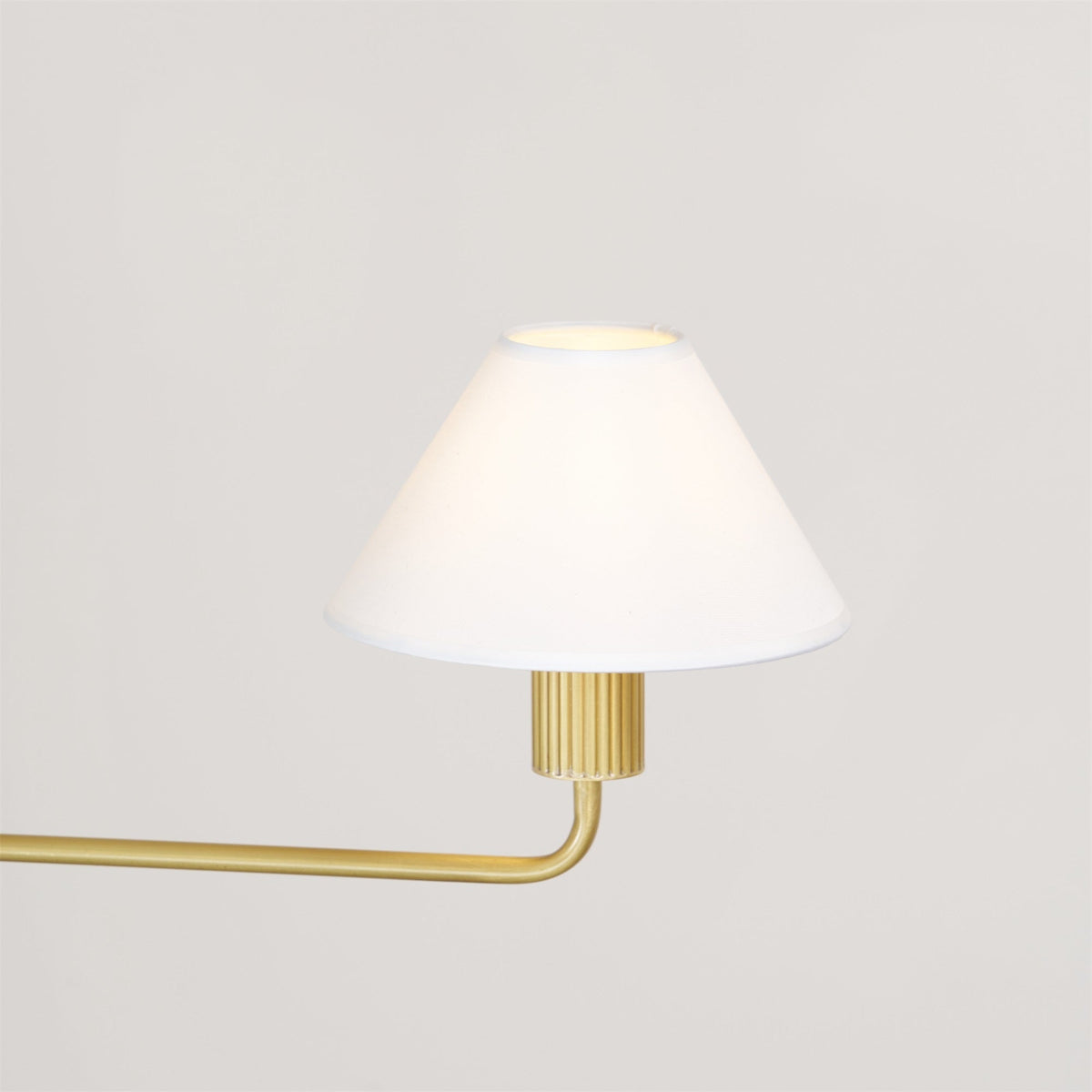 Ornuvyh vintage industriel lysekrone i metal og stof