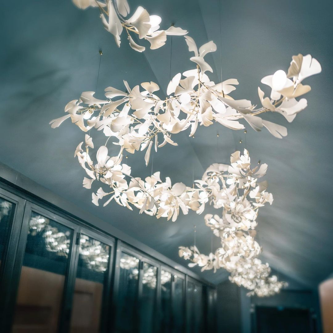 Eurzoris ljósakróna með gingkólaufum