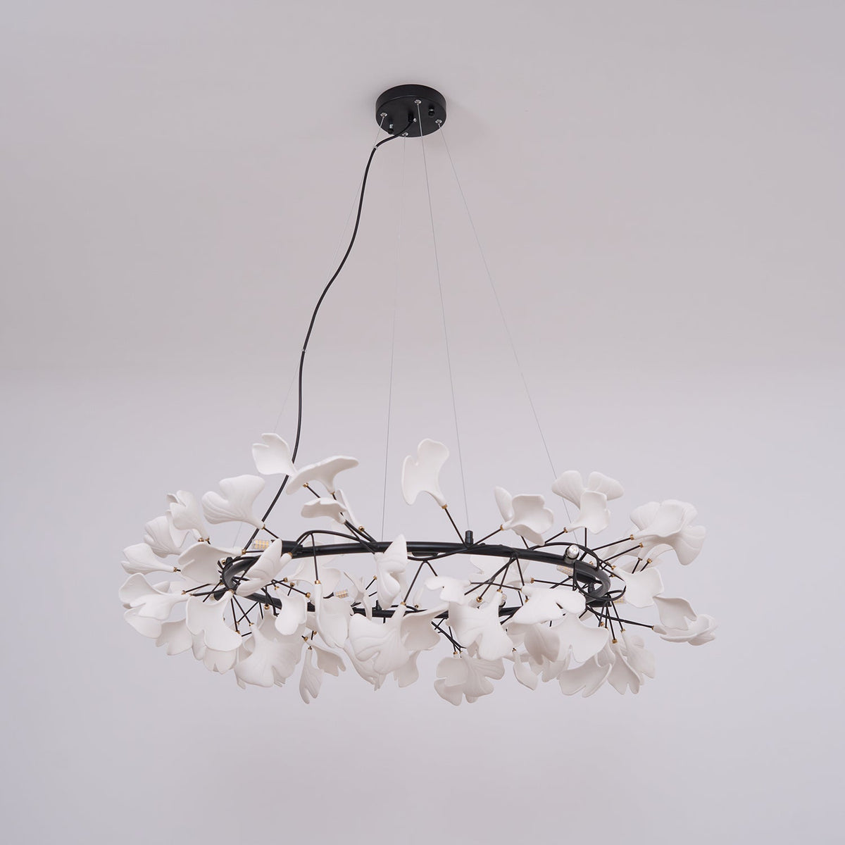 Orelalella ljósakróna með gingko-LED-grein