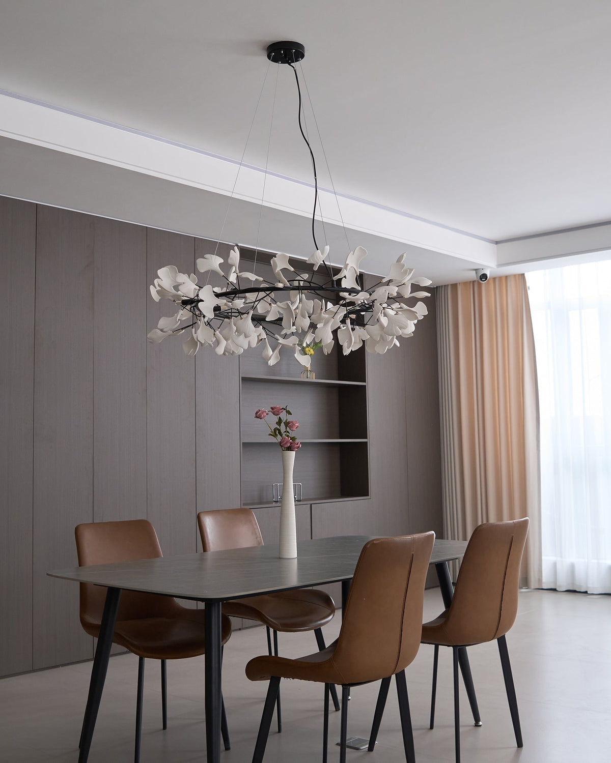 Orelalella ljósakróna með gingko-LED-grein