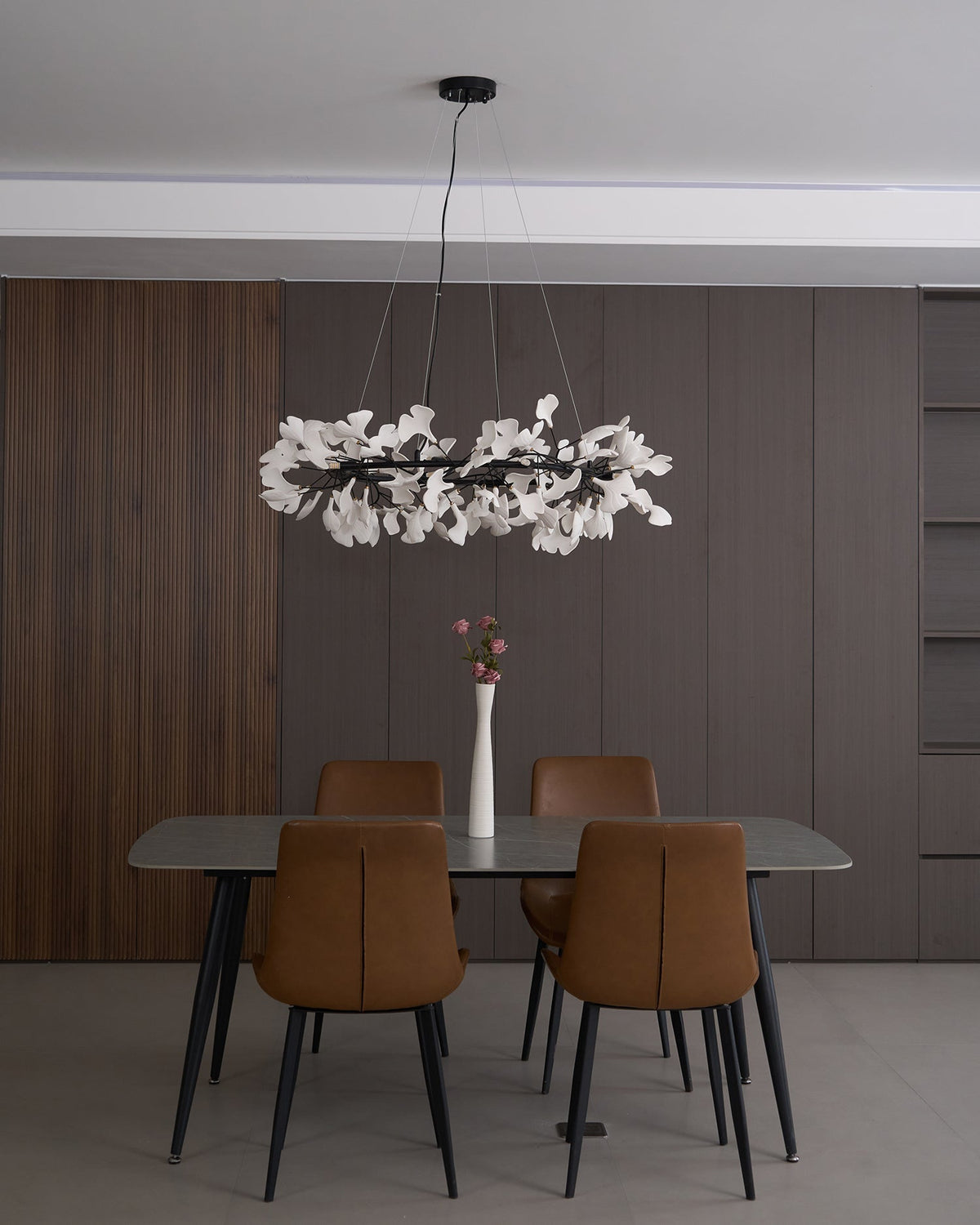 Orelalella ljósakróna með gingko-LED-grein