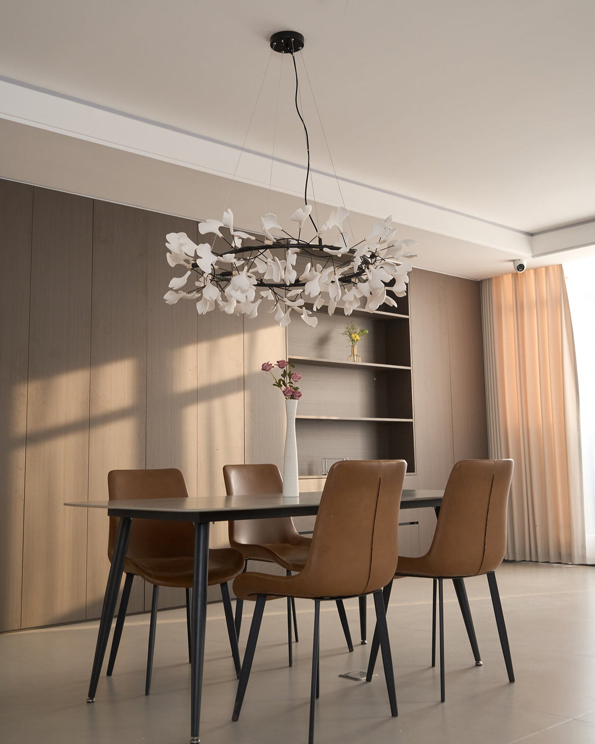 Orelalella ljósakróna með gingko-LED-grein