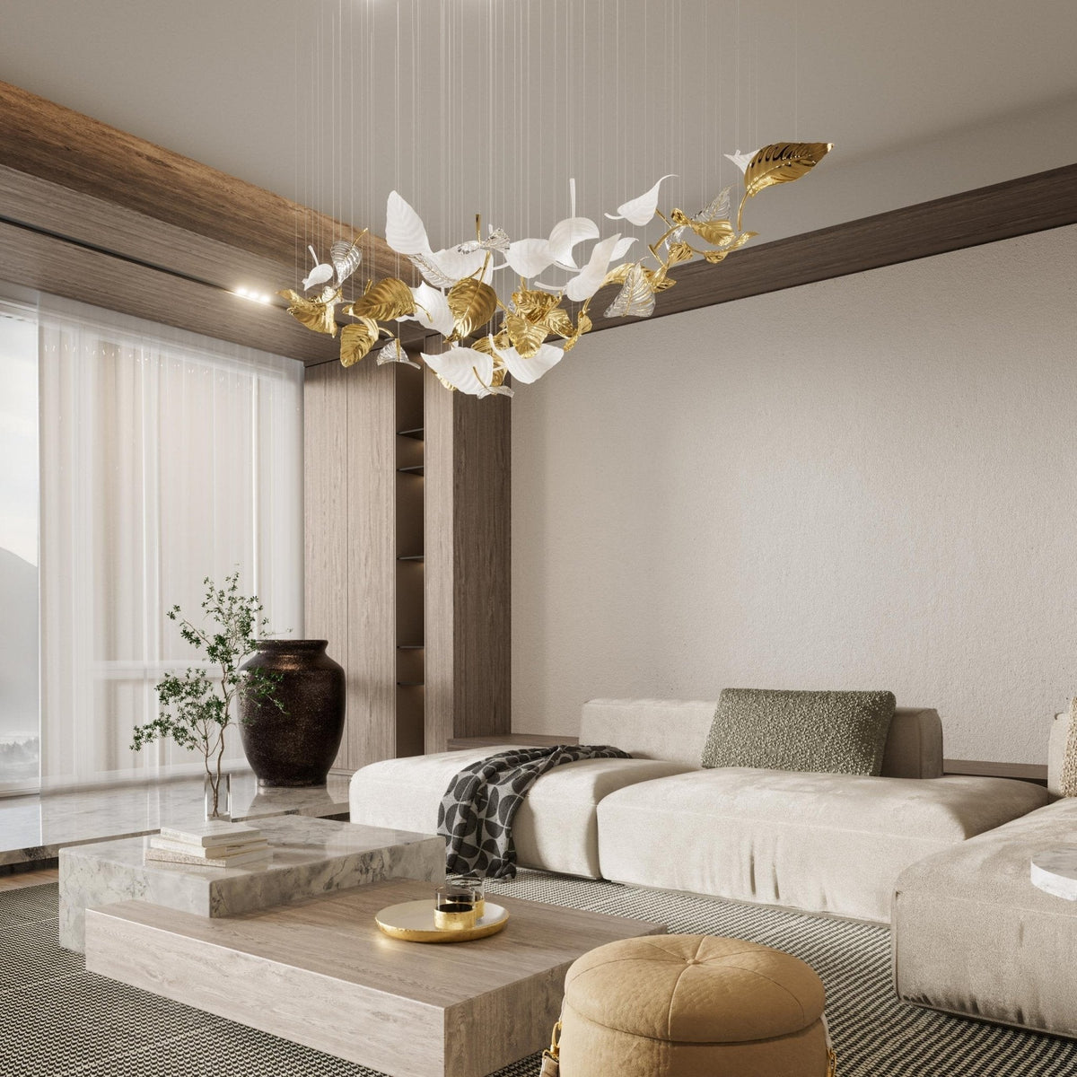 Ornorel luksuriøs pendellampe i glas