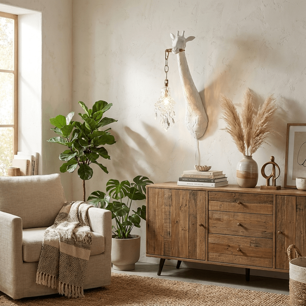 Giselle giraffkristallvägglampa