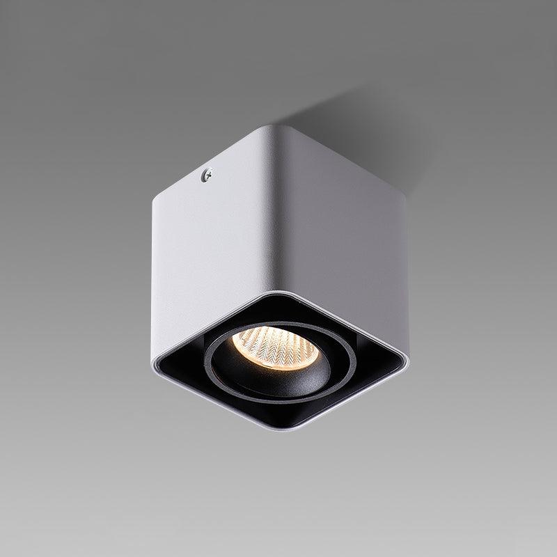 Devely spotlampe til overflademontering med to LED-lyskilder, kantet minimalistisk