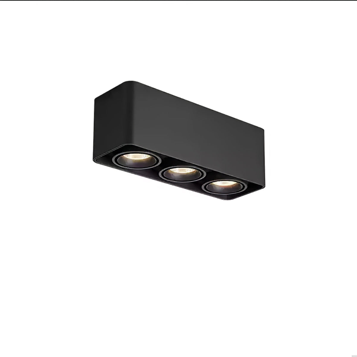 Devely spotlampe til overflademontering med to LED-lyskilder, kantet minimalistisk