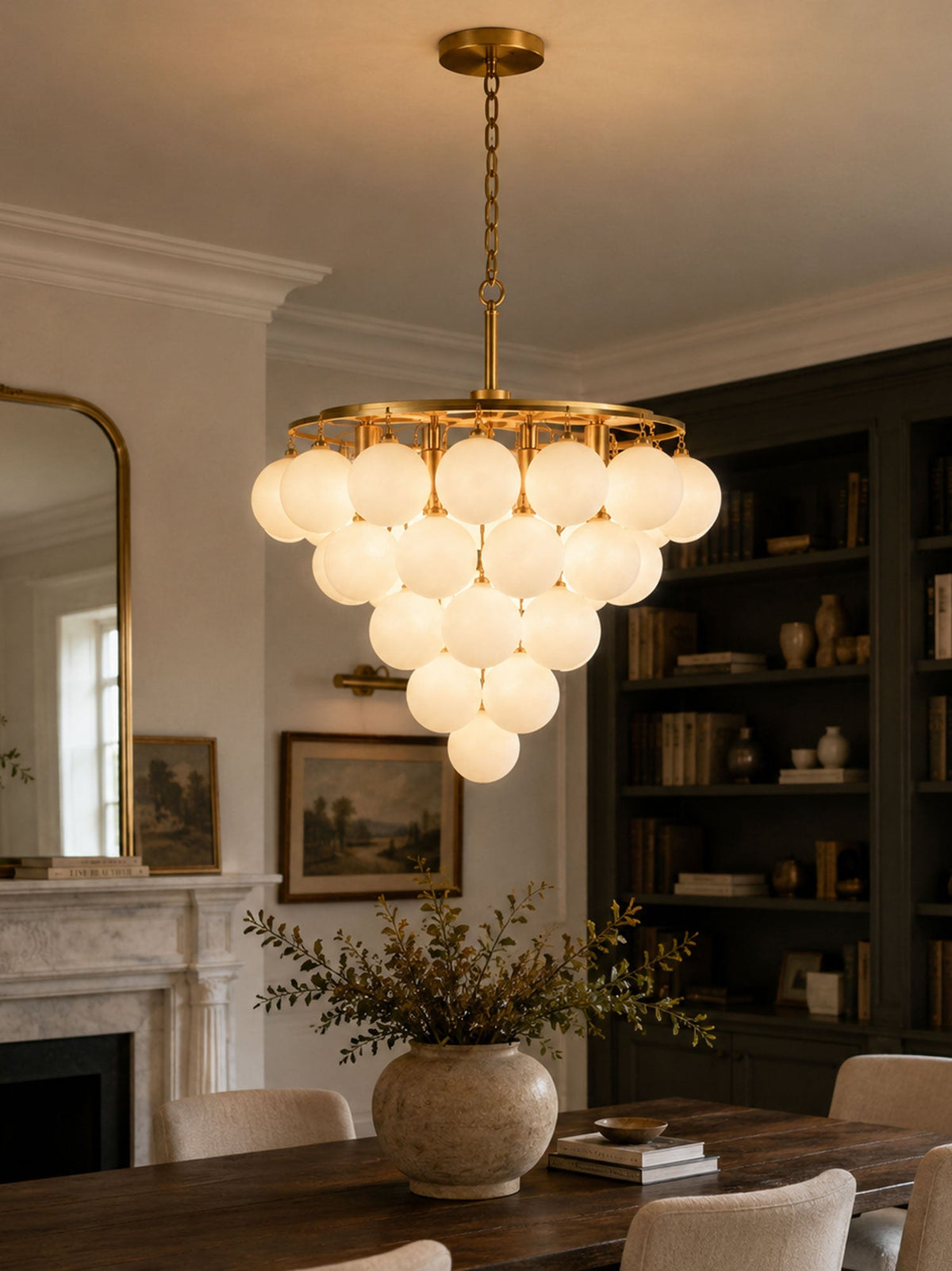Lustre Velly com bolhas de bolas de vidro