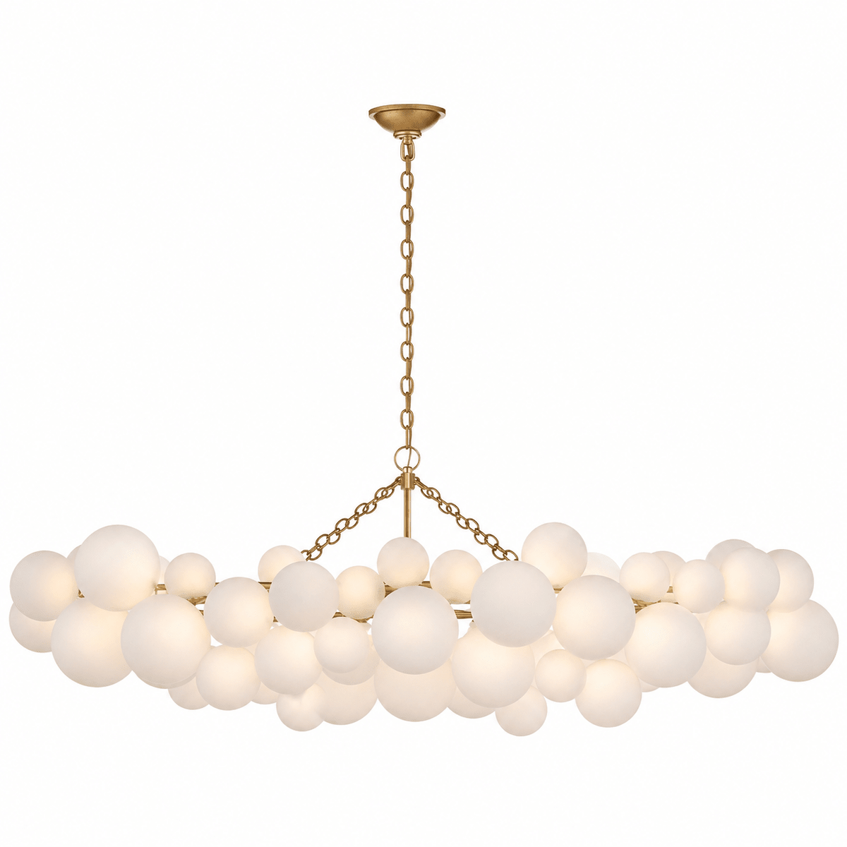 Lustre Velly com bolhas de bolas de vidro