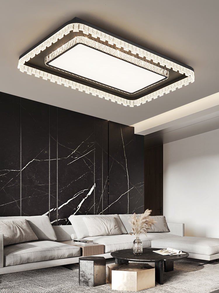 Candeeiro de teto Nythee moderno, minimalista e luxuoso em cristal