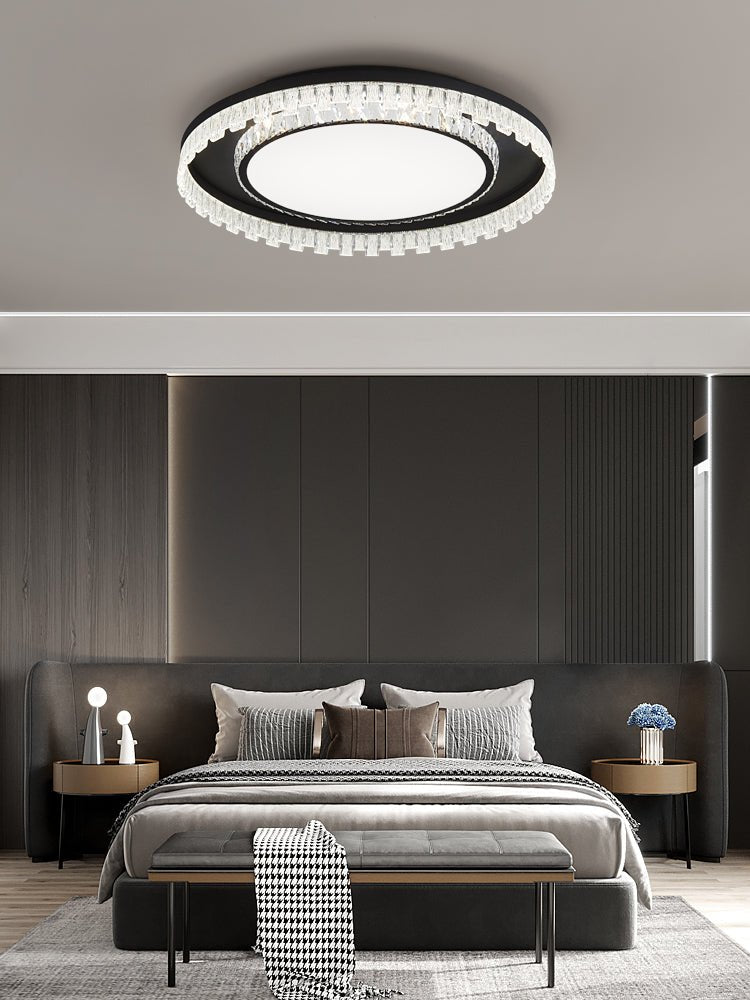Candeeiro de teto Nythee moderno, minimalista e luxuoso em cristal