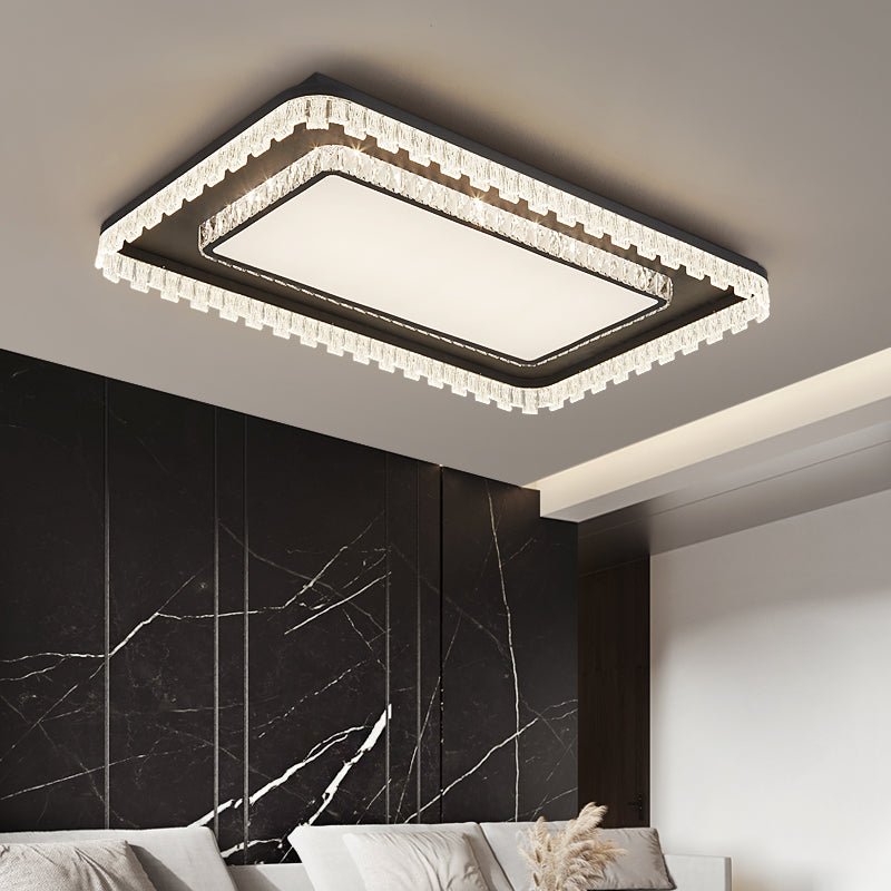 Candeeiro de teto Nythee moderno, minimalista e luxuoso em cristal