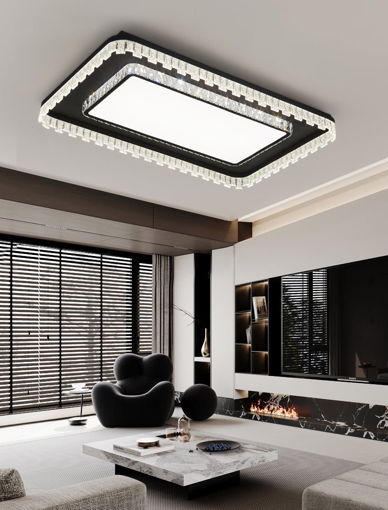 Candeeiro de teto Nythee moderno, minimalista e luxuoso em cristal