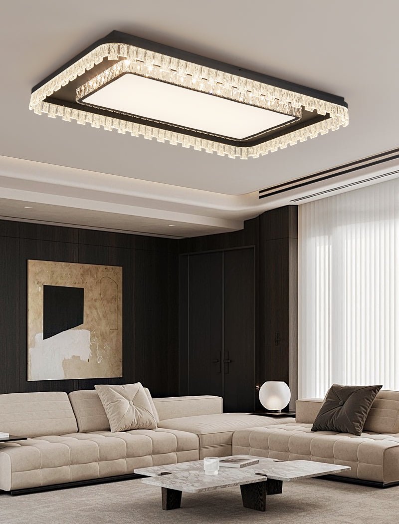 Candeeiro de teto Nythee moderno, minimalista e luxuoso em cristal