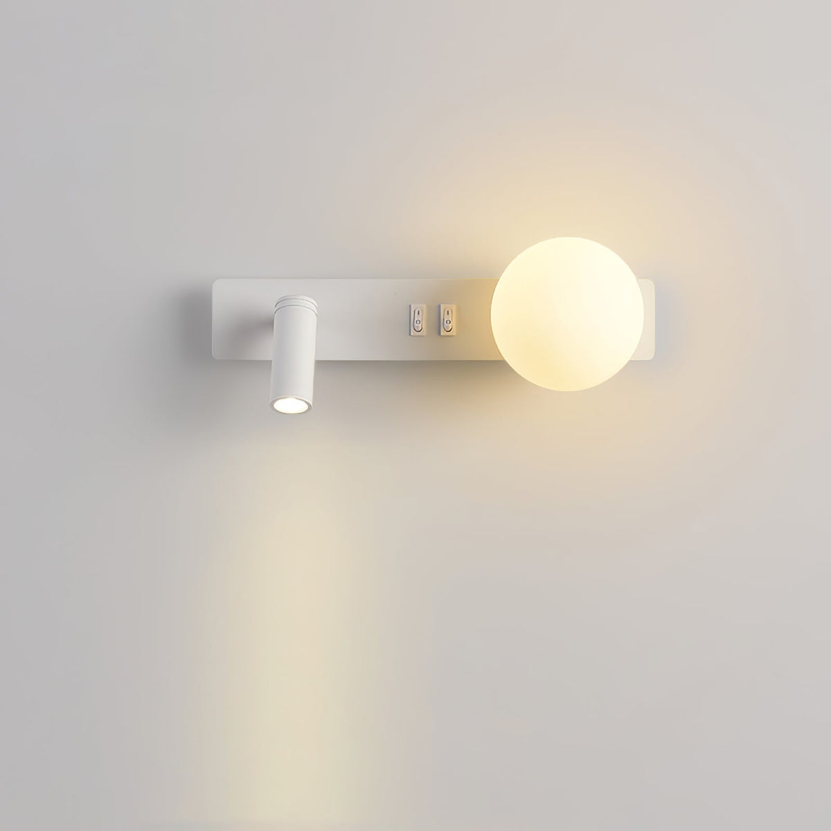 Candeeiro de parede moderno minimalista fino em vidro Thalior