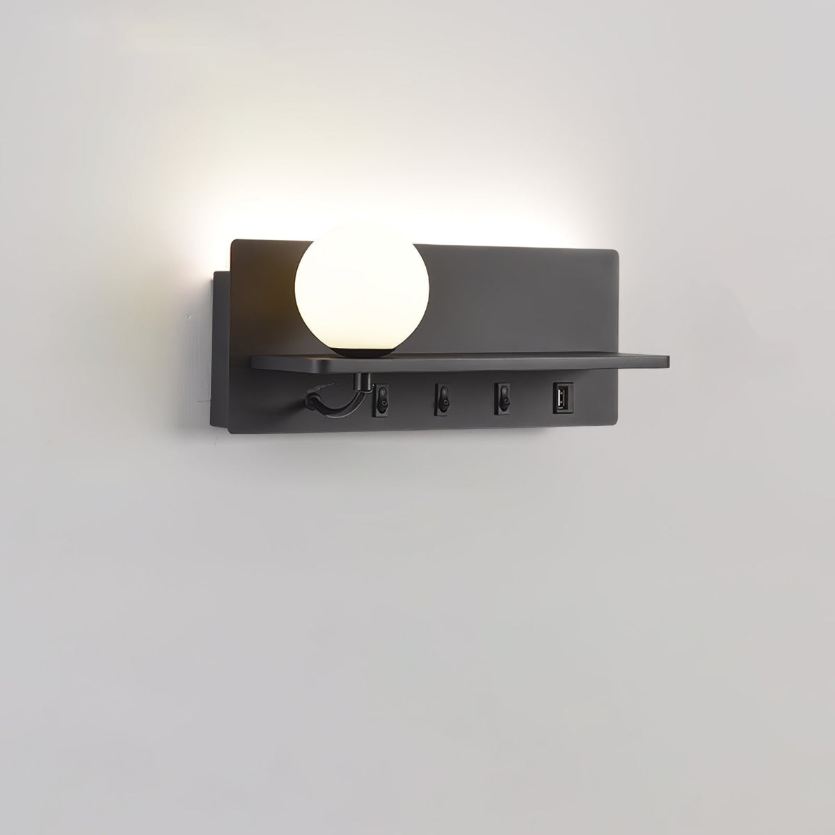 Candeeiro de parede moderno minimalista fino em vidro Thalior