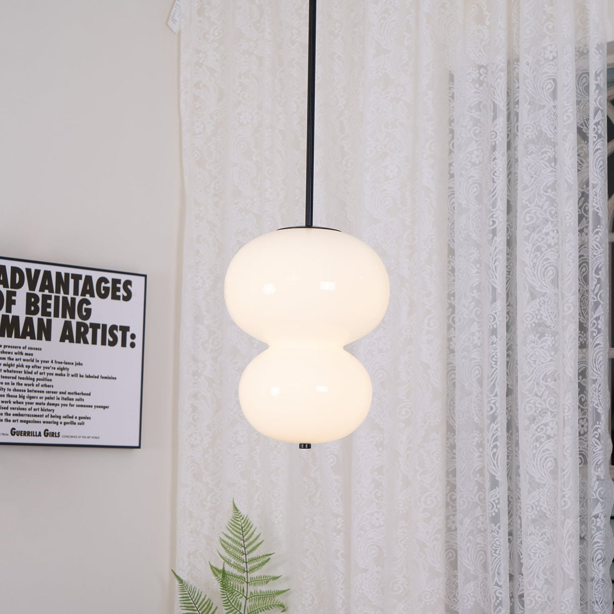 Xalt minimalistisk pendellampe i glas