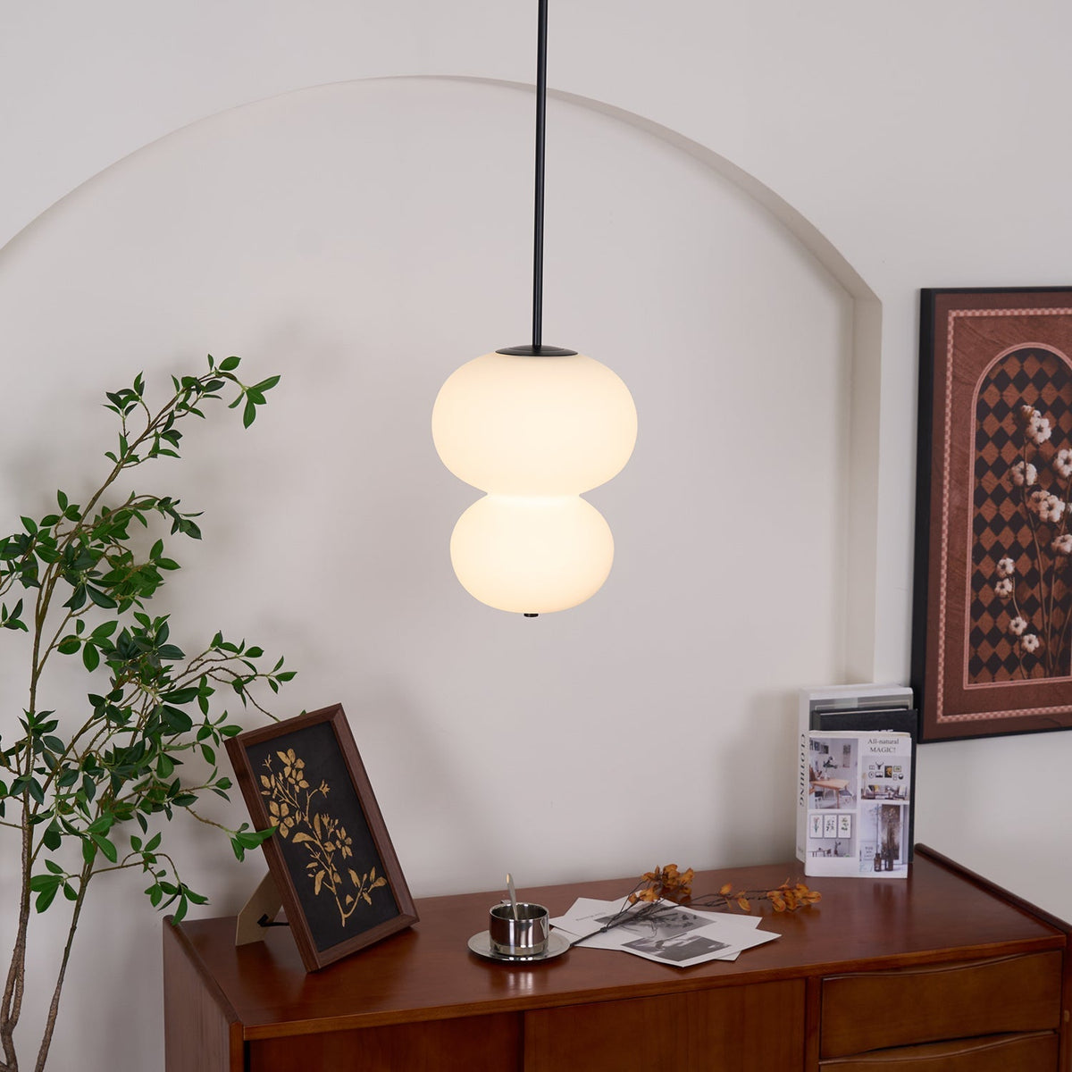 Xalt minimalistisk pendellampe i glas