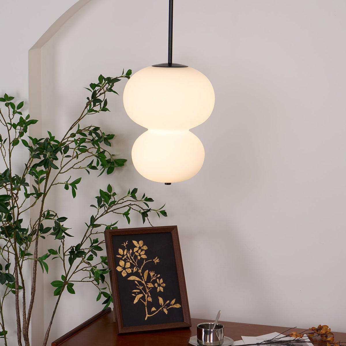 Xalt minimalistisk pendellampe i glas