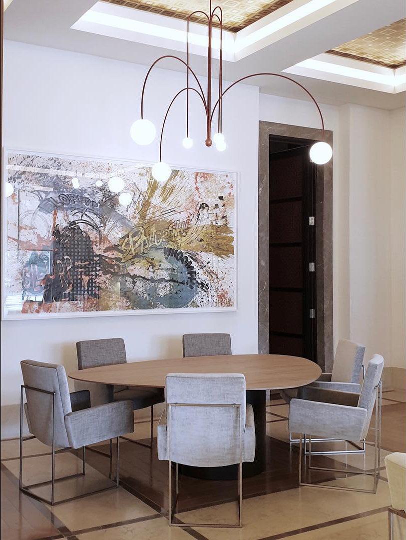 Candelabro Rivorora moderno em forma de globo