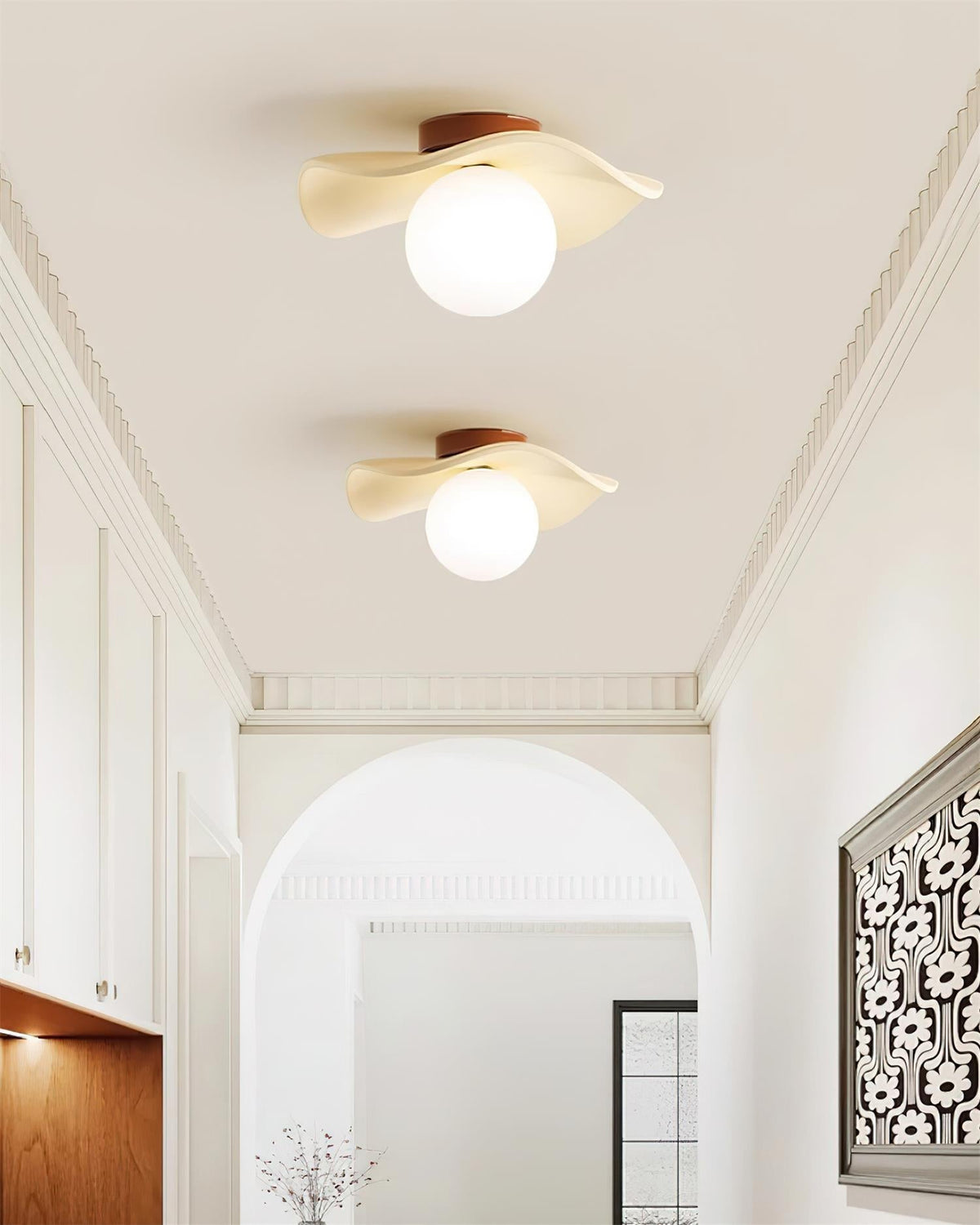 Bølgeformet loftslampe