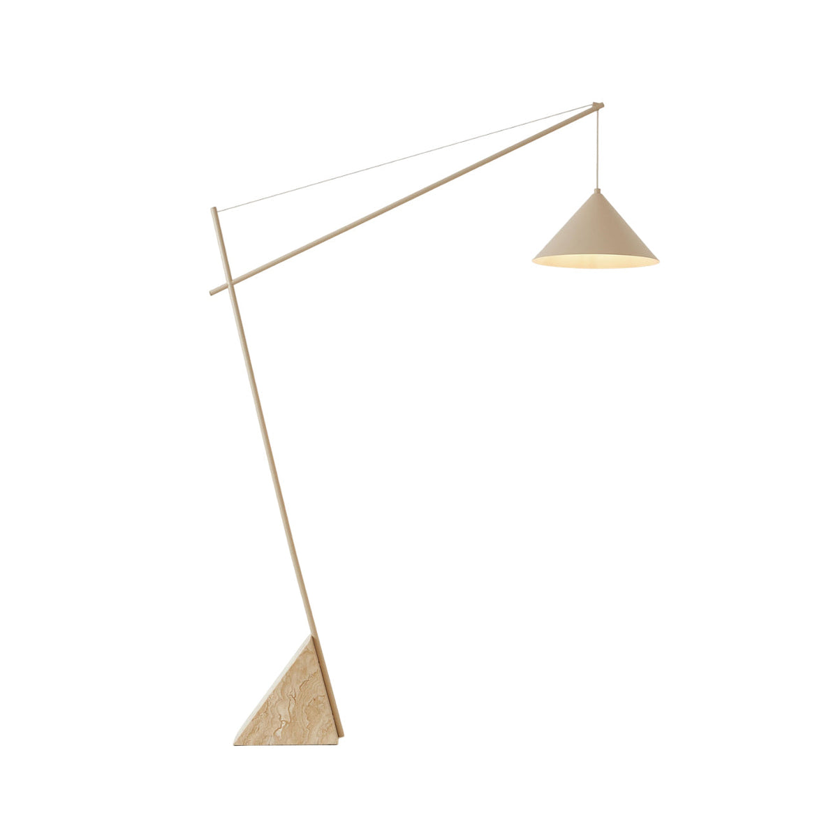 Valorielle travertingolvlampa