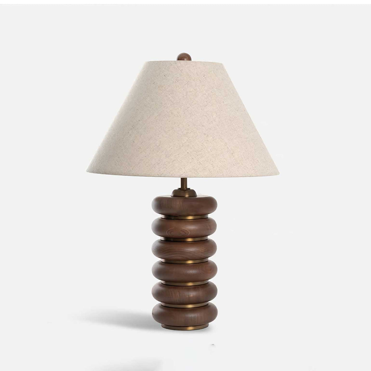 Candeeiro de mesa minimalista em madeira Rinalia