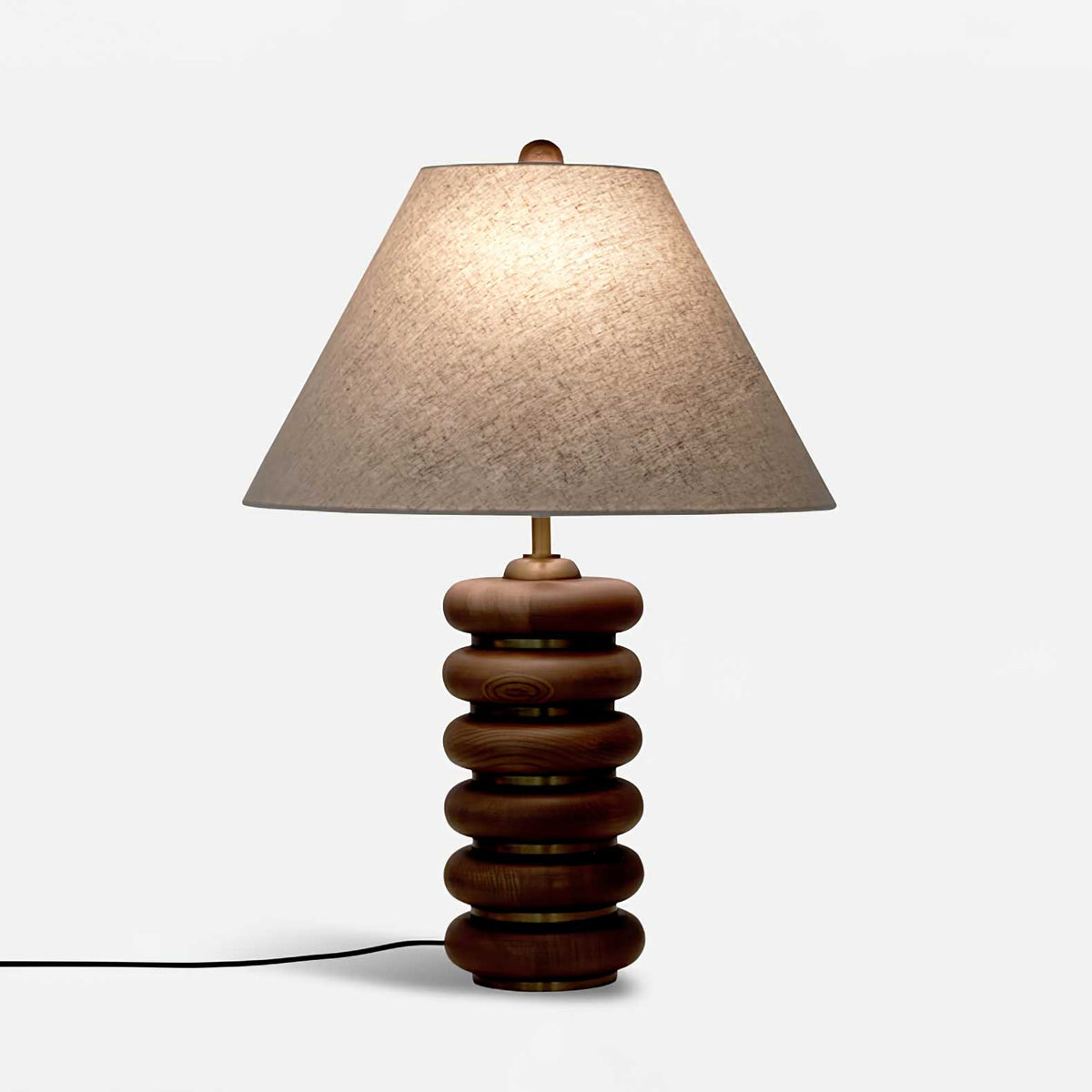 Candeeiro de mesa minimalista em madeira Rinalia