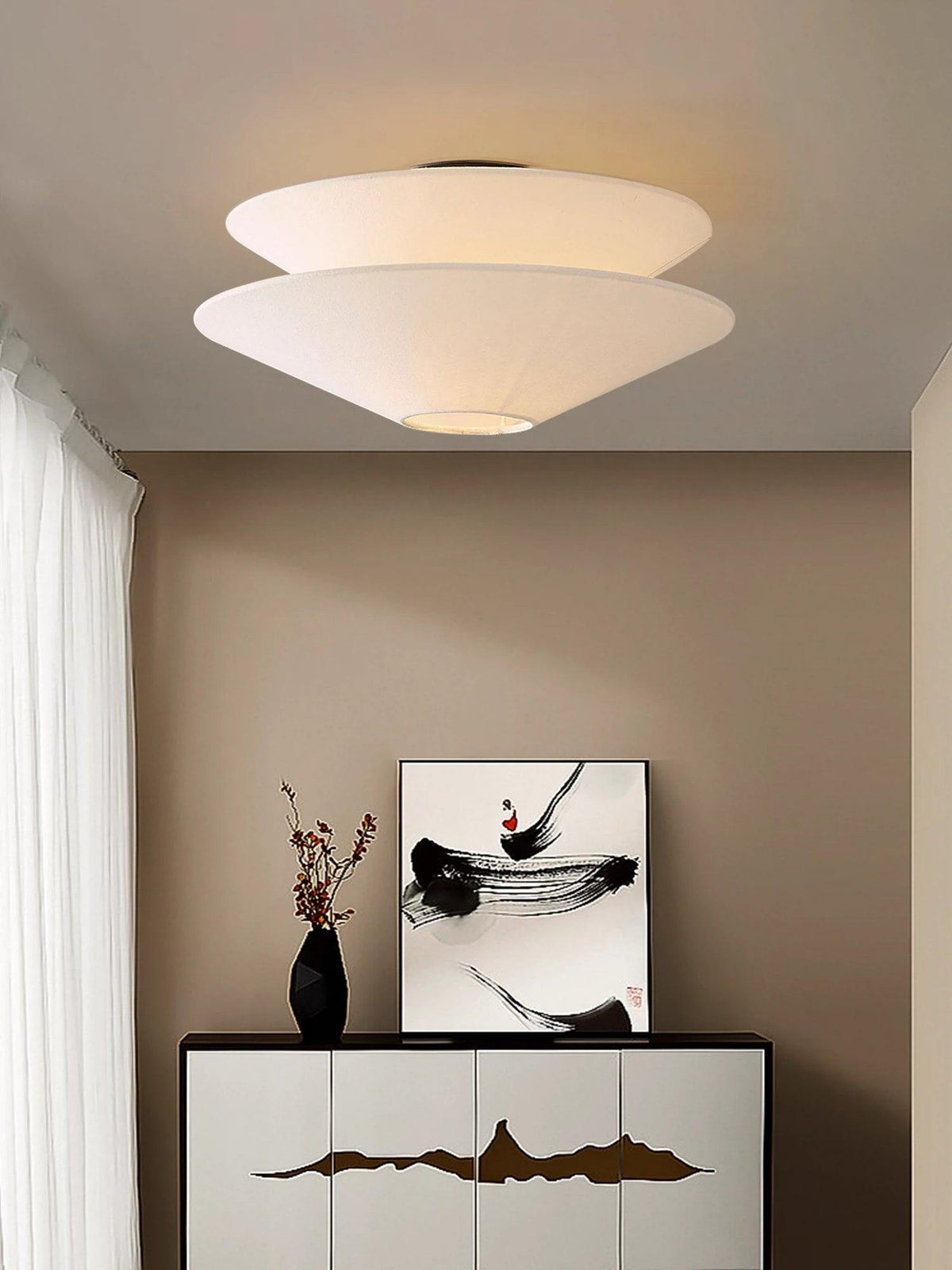 Ealo nordisk kunstnerisk loftslampe i stof