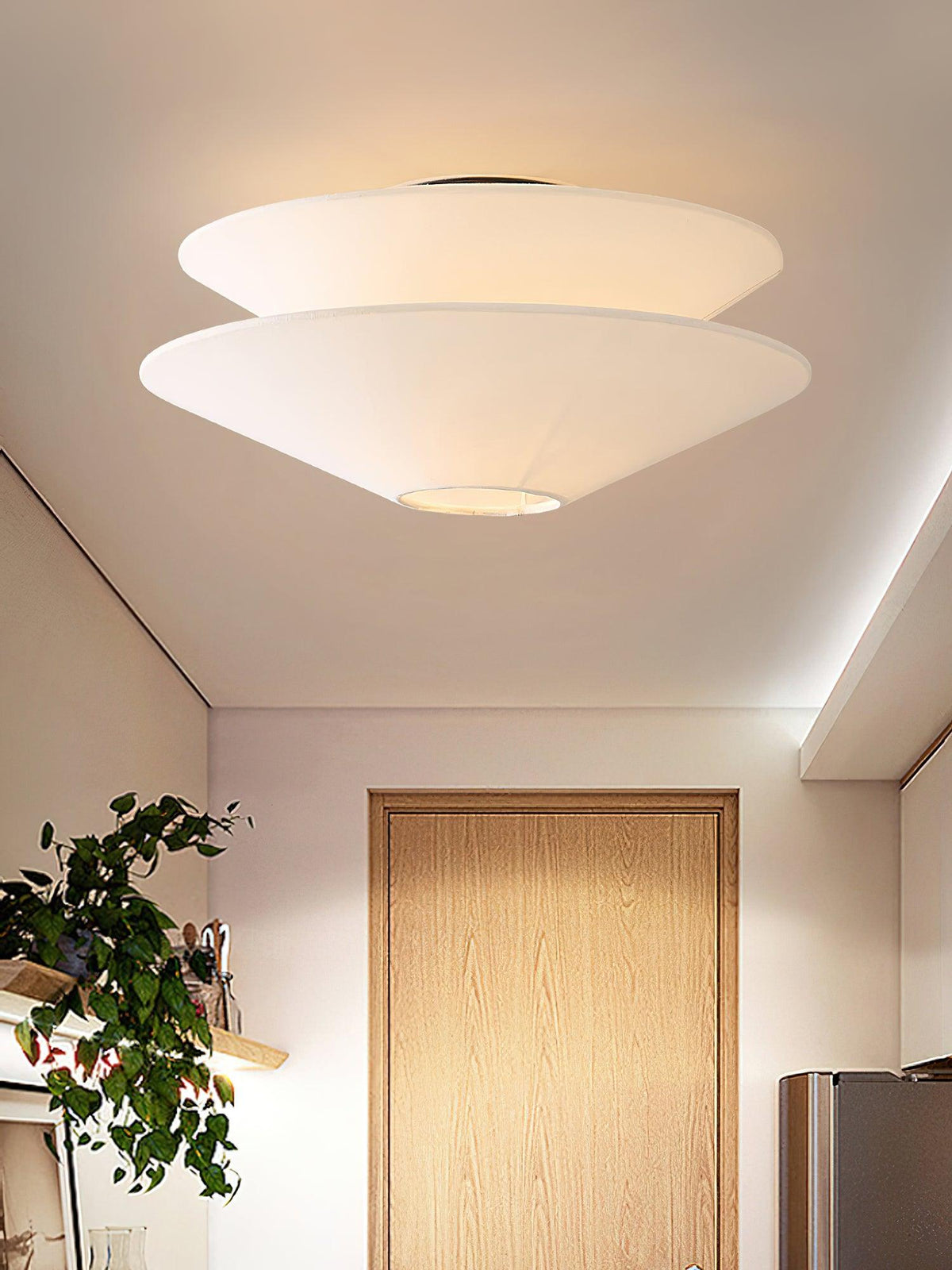 Ealo nordisk kunstnerisk loftslampe i stof