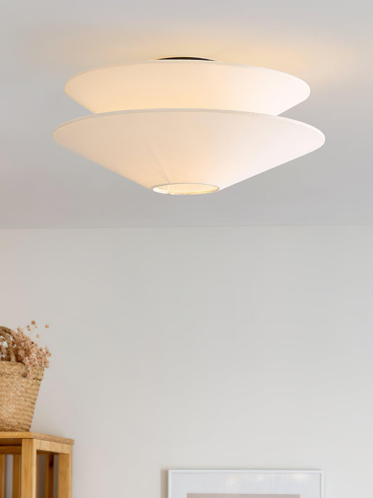 Ealo nordisk kunstnerisk loftslampe i stof