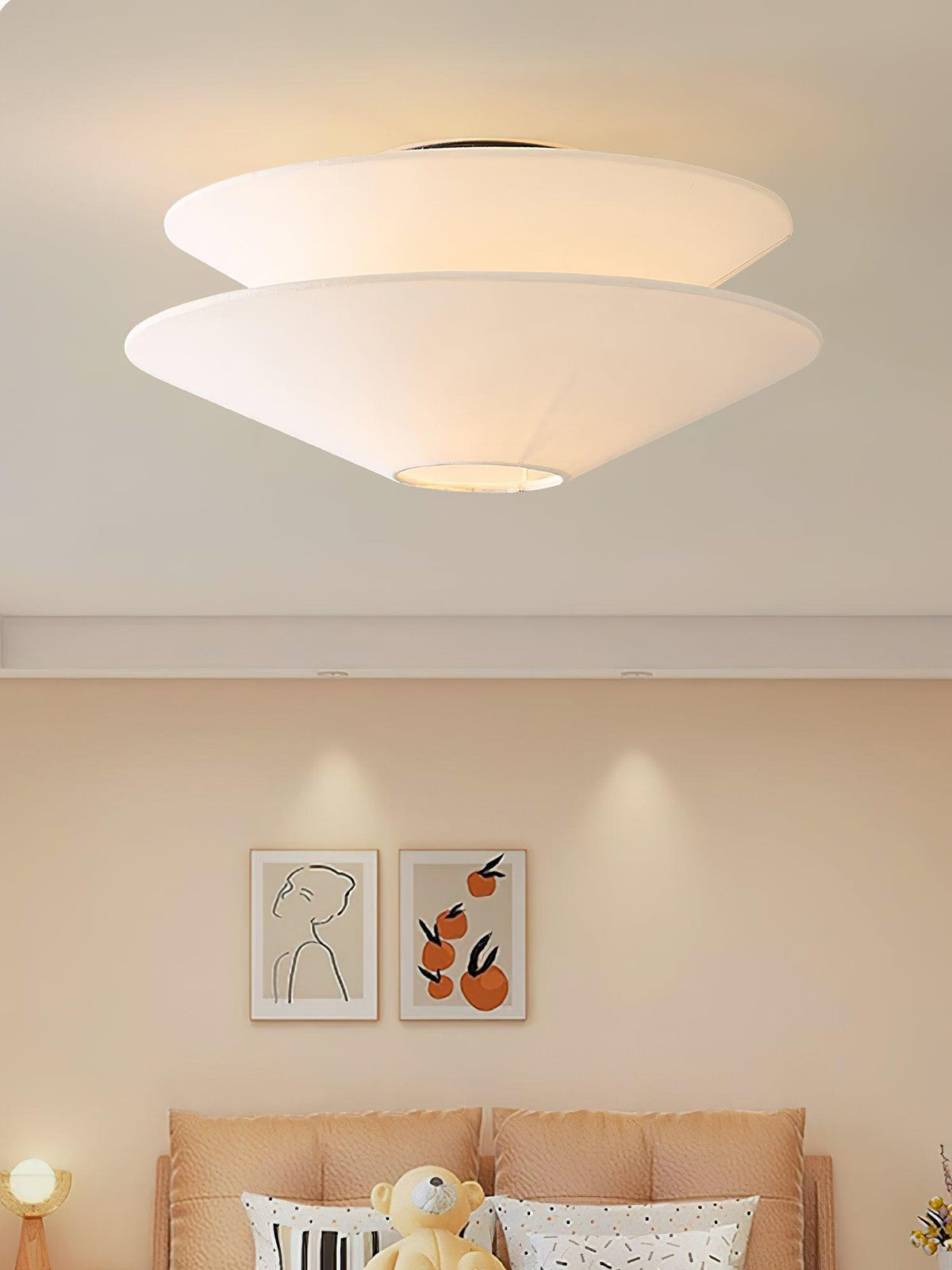 Ealo nordisk kunstnerisk loftslampe i stof