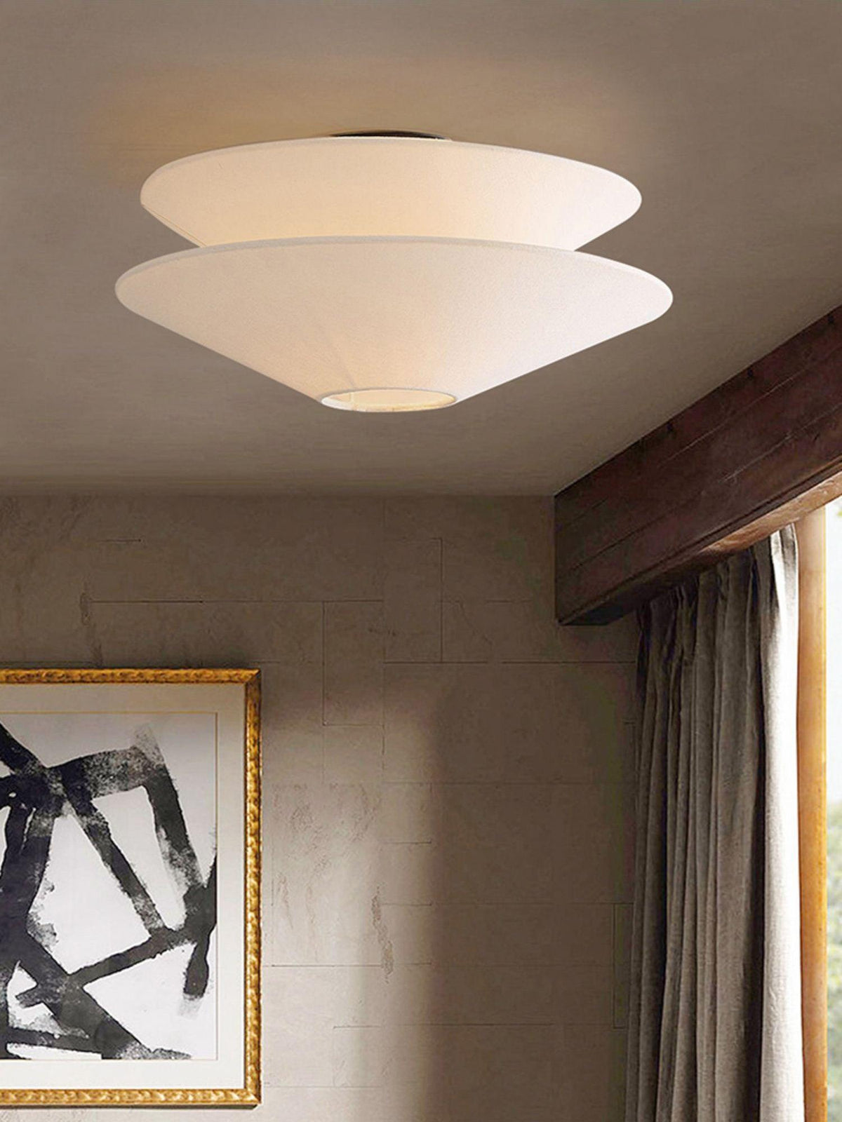 Ealo nordisk kunstnerisk loftslampe i stof