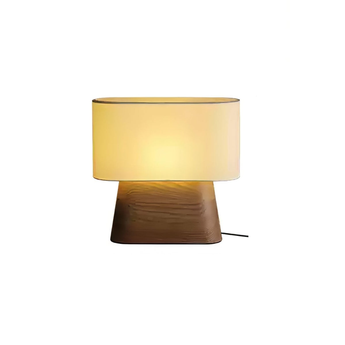 Grashen bordslampa i trä och tyg