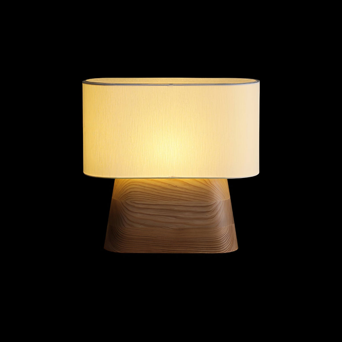 Grashen bordslampa i trä och tyg